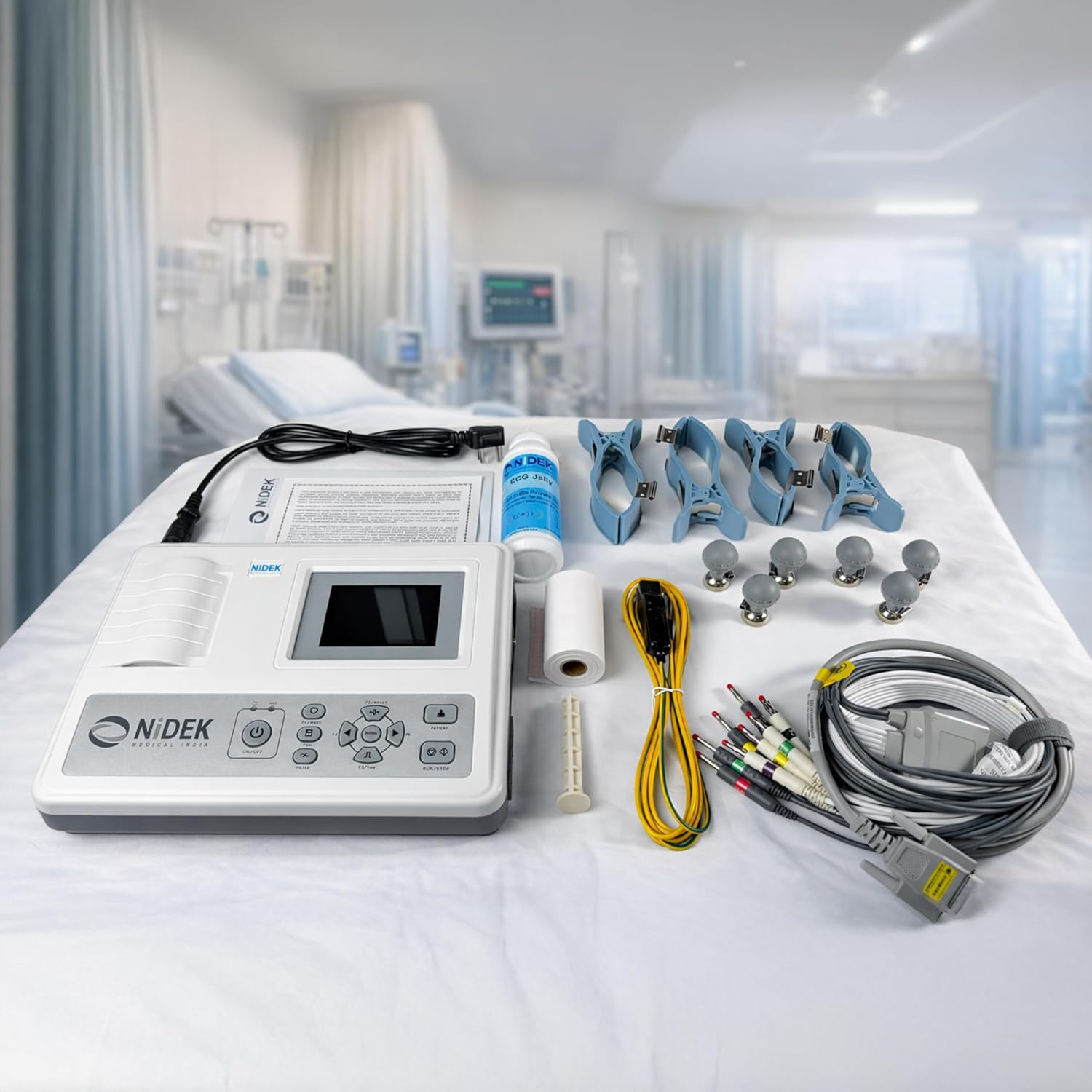 Nidek ECG-703 3-Channel ECG Machine