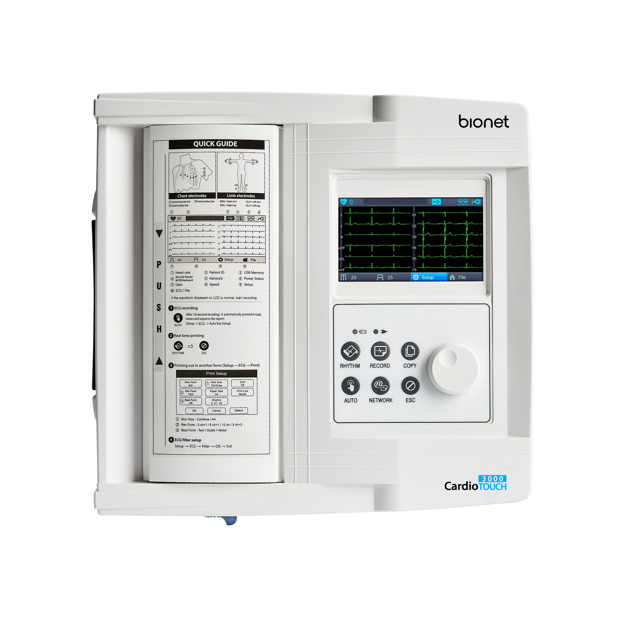 Bionet 12 channel ecg cardiocare 3000
