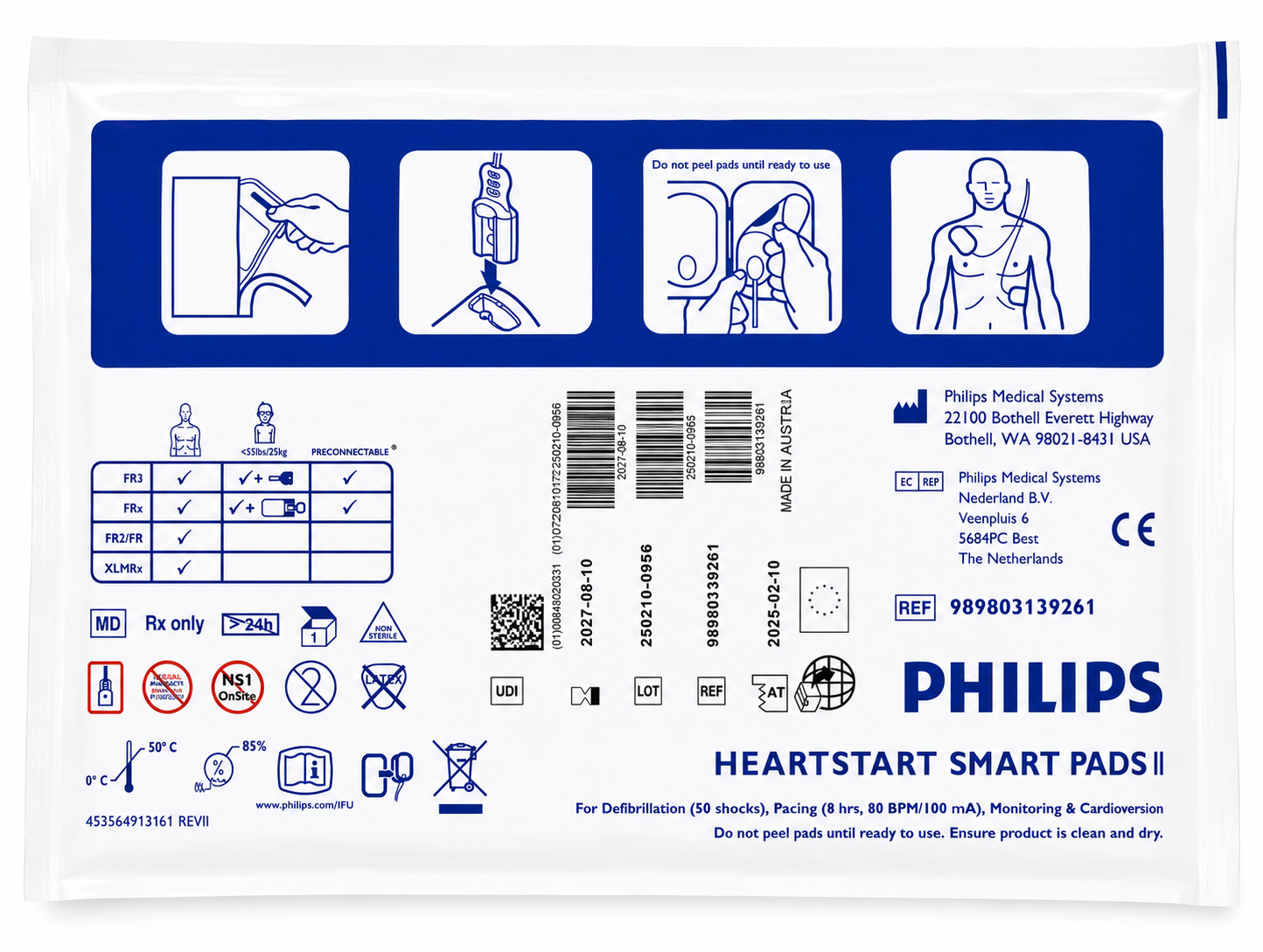 Philips Heartstart Frx Smart Pads II Electrode Pad