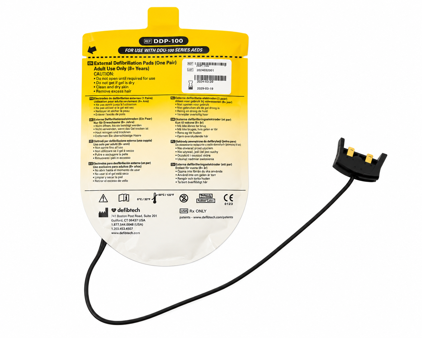 Defibtech Lifeline AED Adult Electrode Pads – DDP-100