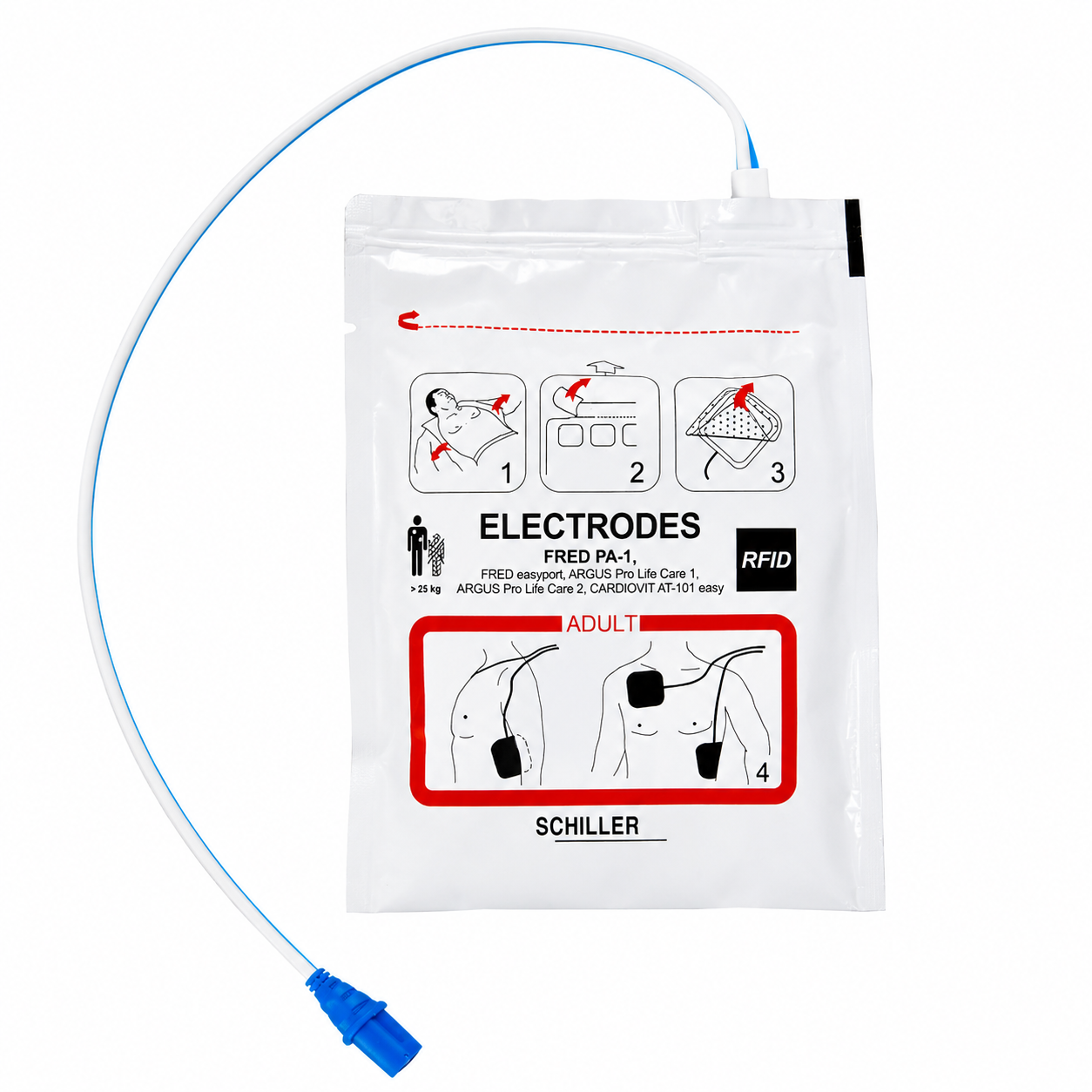 Schiller AED Defibrillation Electrodes PADS