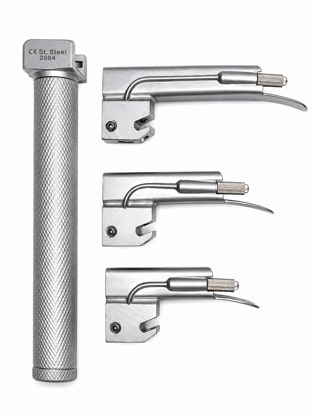 Laryngoscope with Set of 3 Macintosh Blade with LED (Pediatric)