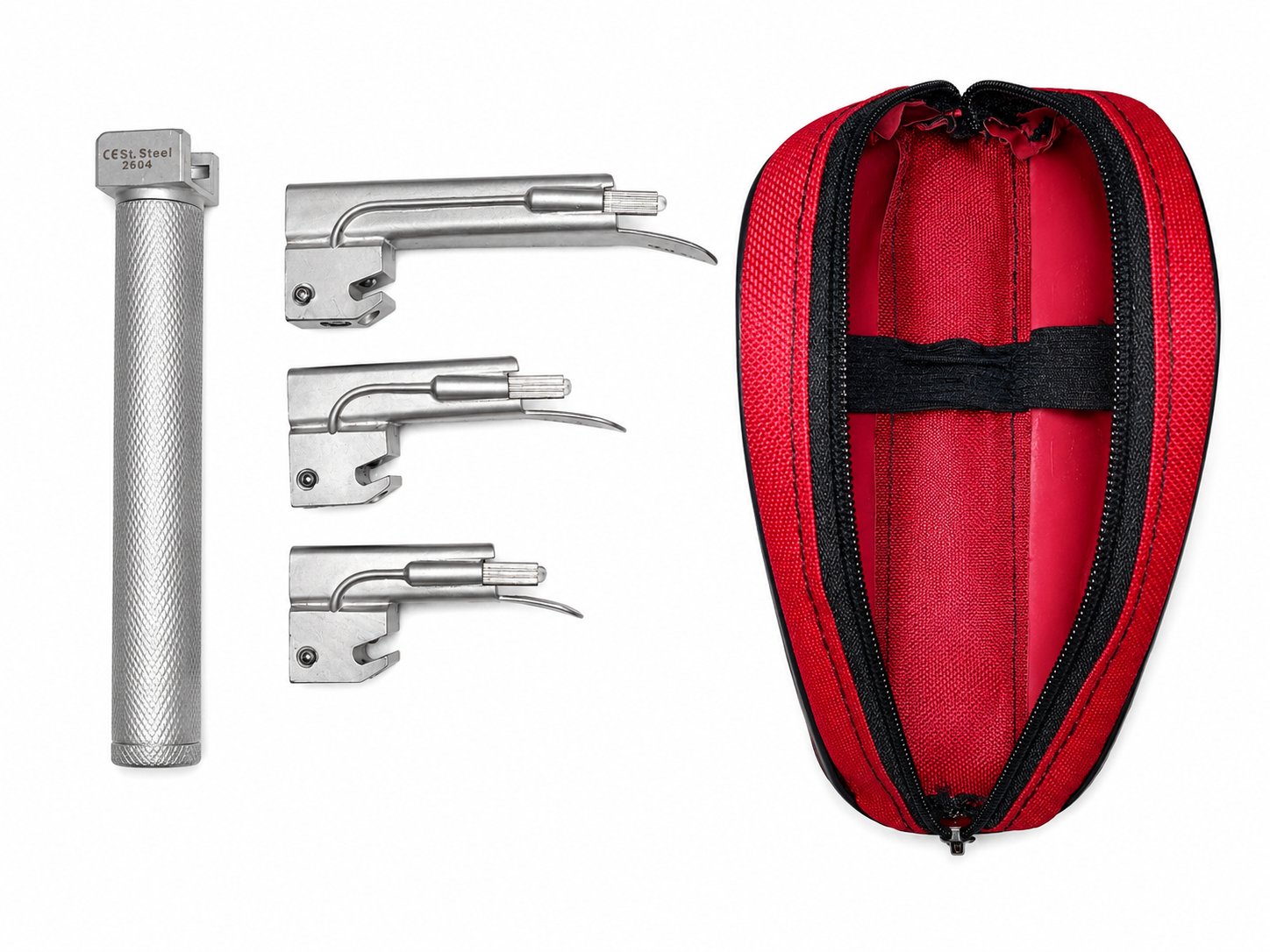 Laryngoscope with Set of 3 Macintosh Blade with LED (Pediatric)