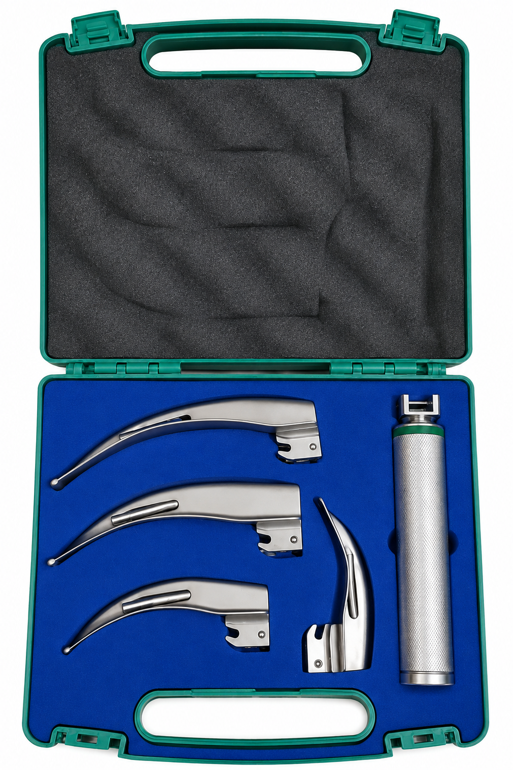 Fiber Optic Laryngoscope Set (Macintosh Type) 4 Blade Set